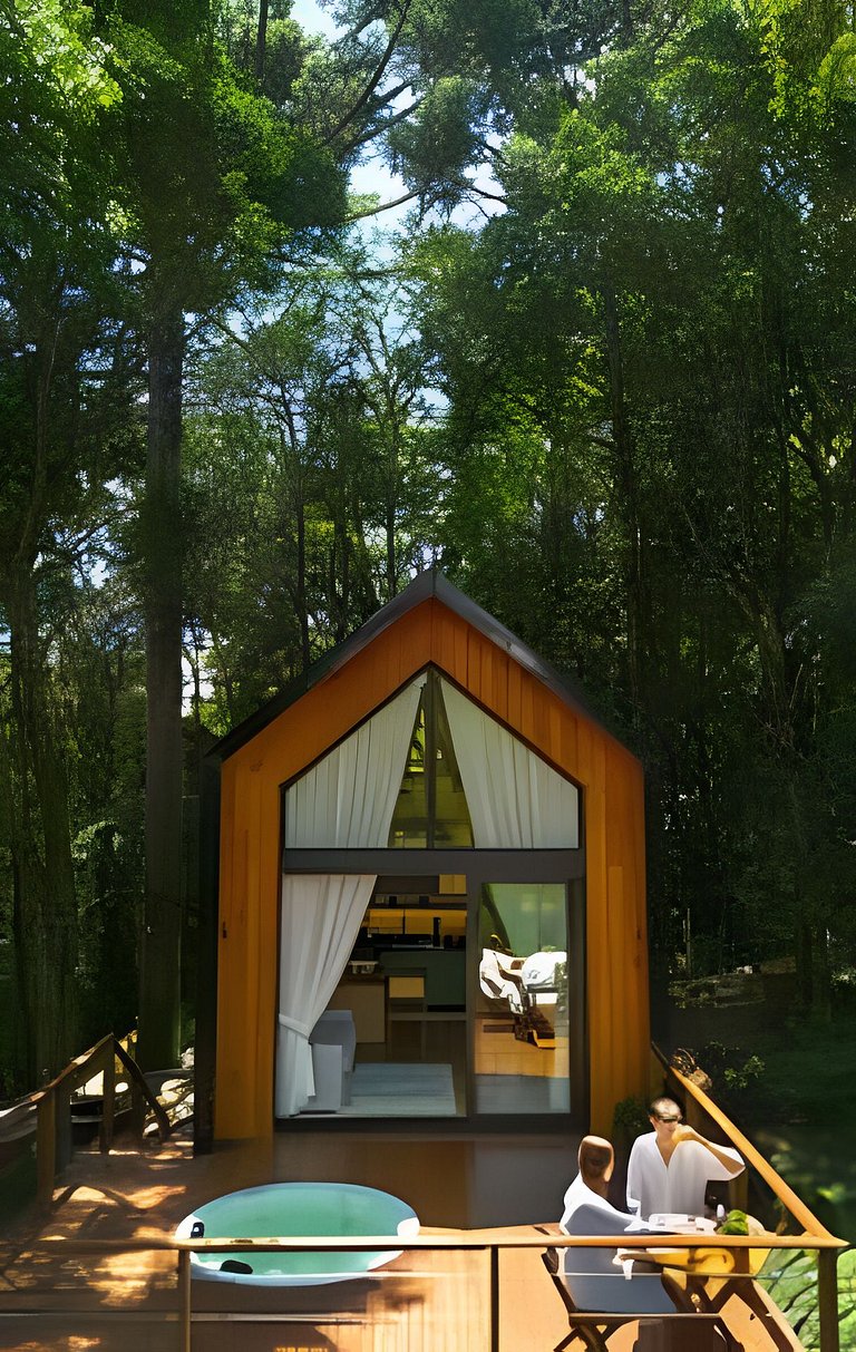 Cabana para dois com hidromassagem - Lune